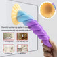 1pc Liquid Silicone Mixed Color Dildo Twist Anal Plug with Suction Cup Dildo Prostate Massager Masturbator Sex Toys for Men