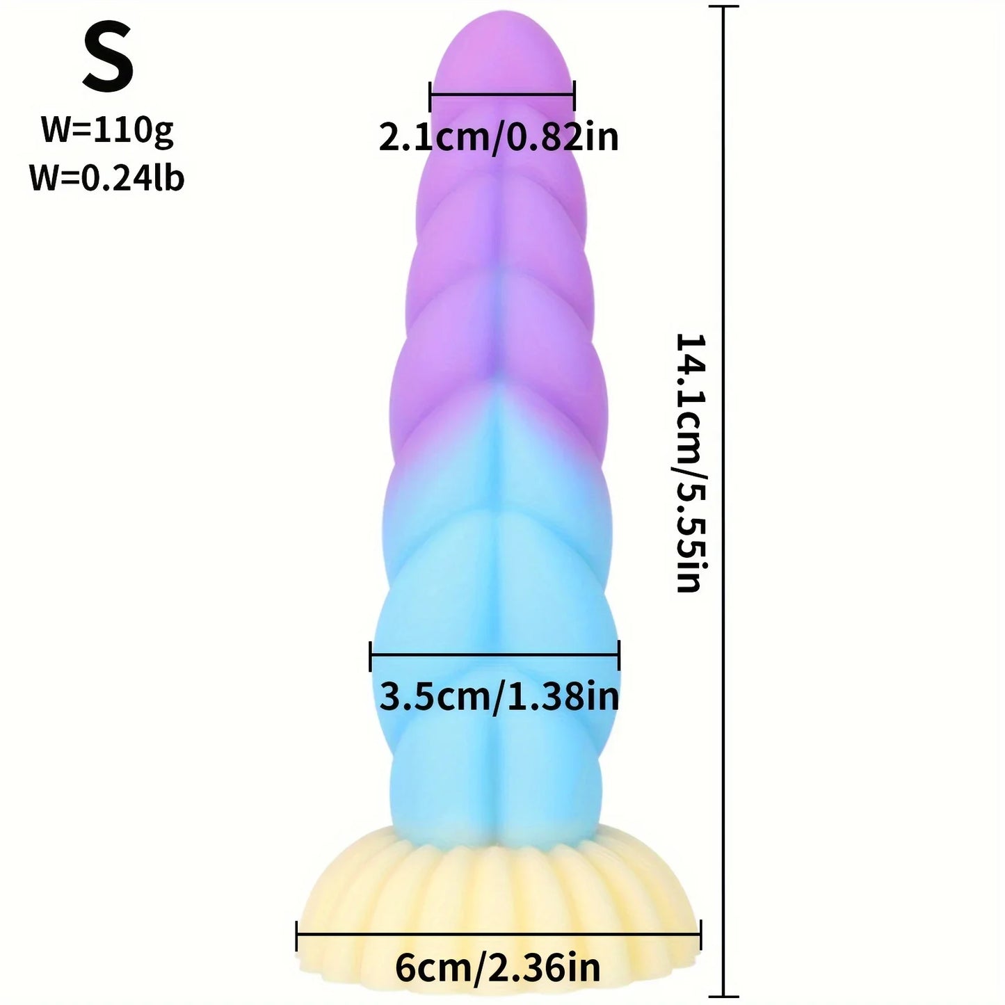 1pc Liquid Silicone Mixed Color Dildo Twist Anal Plug with Suction Cup Dildo Prostate Massager Masturbator Sex Toys for Men