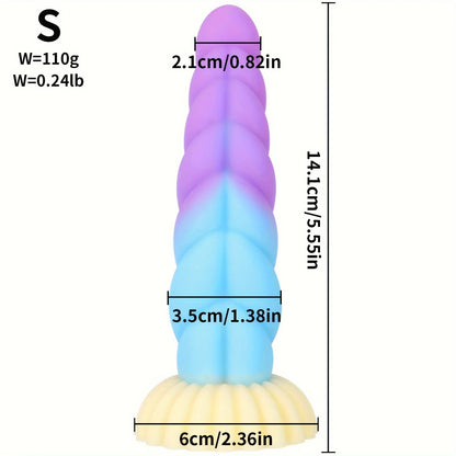 1pc Liquid Silicone Mixed Color Dildo Twist Anal Plug with Suction Cup Dildo Prostate Massager Masturbator Sex Toys for Men