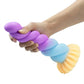 1pc Liquid Silicone Mixed Color Dildo Twist Anal Plug with Suction Cup Dildo Prostate Massager Masturbator Sex Toys for Men