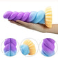 1pc Liquid Silicone Mixed Color Dildo Twist Anal Plug with Suction Cup Dildo Prostate Massager Masturbator Sex Toys for Men