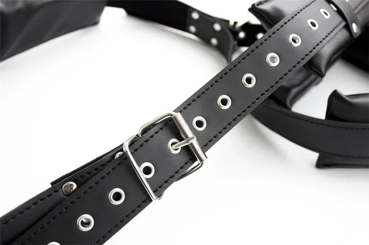 1pc Portable Thigh Restraint Sling Easy Access For Fetish Sex Bondage Unisex,PU Leather