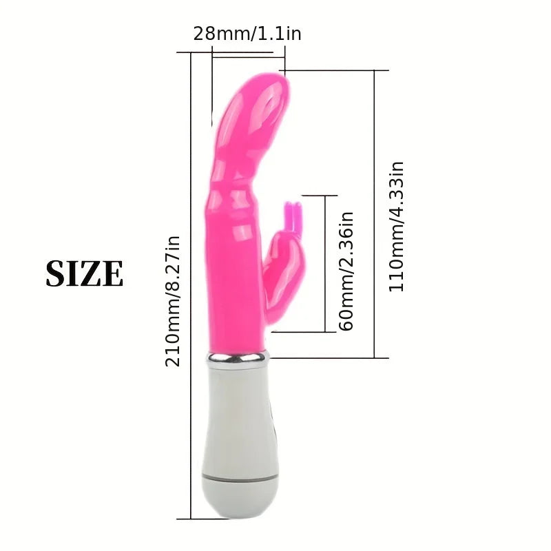 1pc Rabbit Vibrator Double Head Clitoris Vagina Stimulation Massage Stick Sex Toy For Women Masturbation Couple Sex Flirting