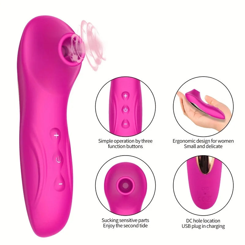 1pc Sucking Vibrator for Female Masturbation Pleasure Sex Toy 10 Speeds Suction Rechargeable Erotic Clitoral Vibrator for Women