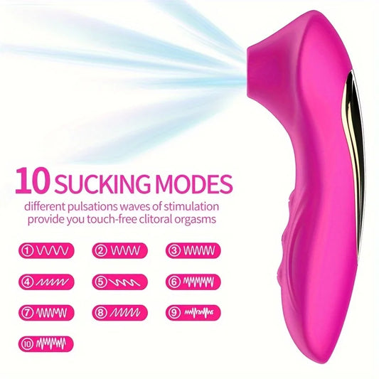 1pc Sucking Vibrator for Female Masturbation Pleasure Sex Toy 10 Speeds Suction Rechargeable Erotic Clitoral Vibrator for Women