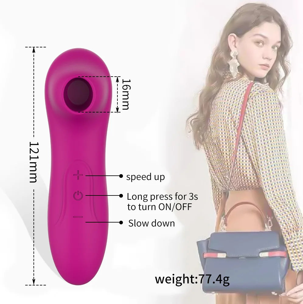 1pc Sucking Vibrator for Female Masturbation Pleasure Sex Toy 10 Speeds Suction Rechargeable Erotic Clitoral Vibrator for Women