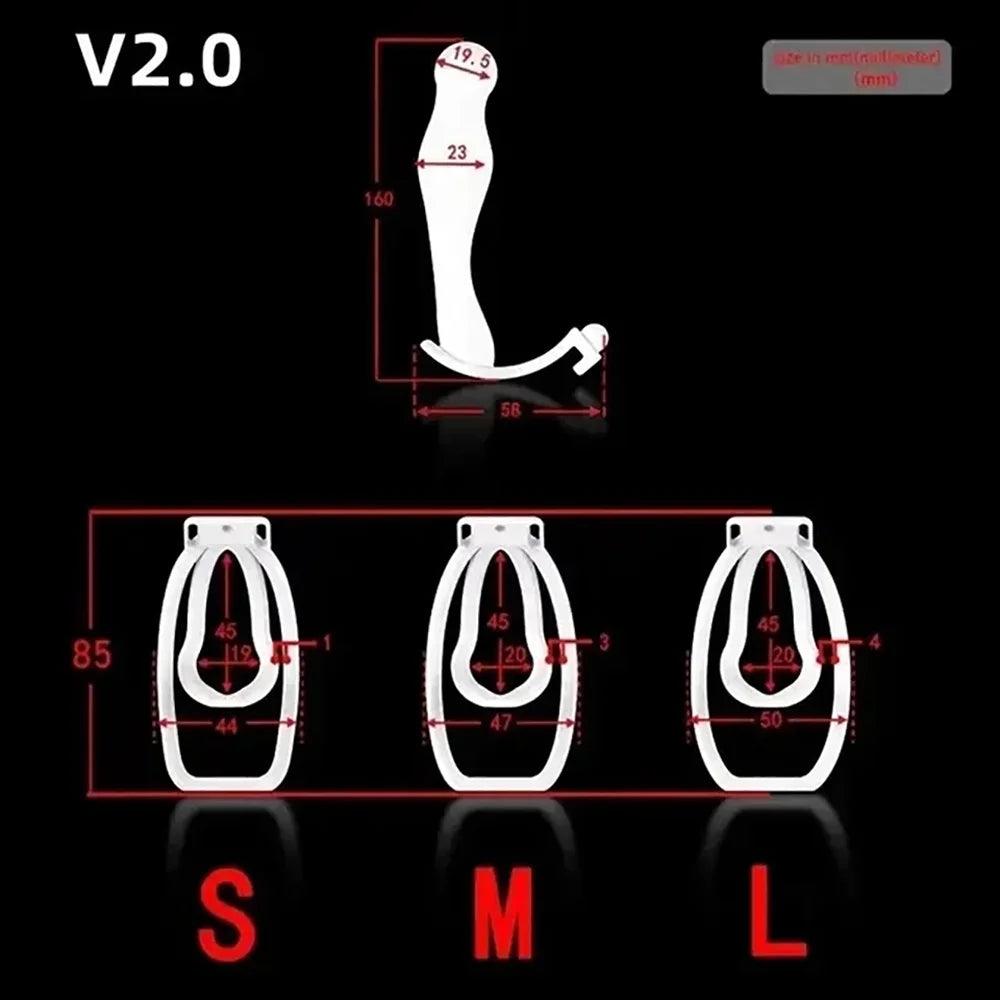 2.0Pink Male Penis Training Device Female Plastic Trainingsclip CockCage Sex Toy For Sissy Bondage Lock Panty Chastity Fufu Clip