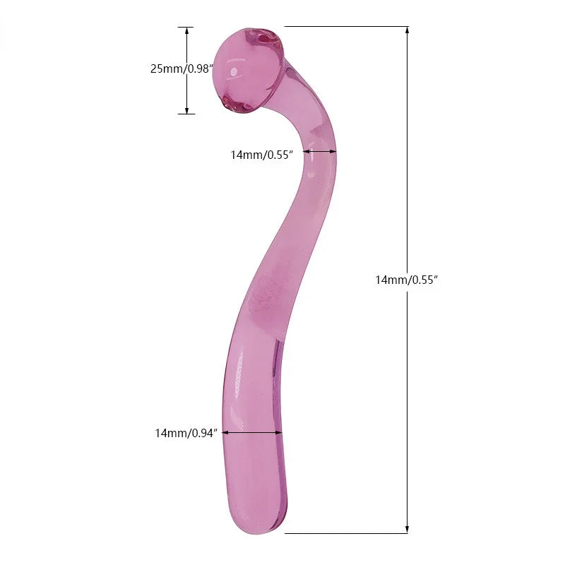 2 Colors Pyrex Glass Dildo Fake Penis Crystal Anal Beads Butt Plug Prostate Massager G Spot Female Masturbation Toys For Women