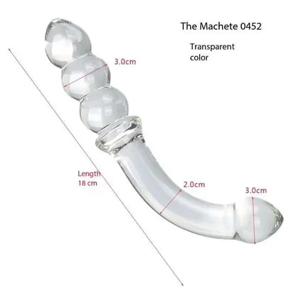 2 In 1 Glass Anal Beads Butt Plug For Women Hard Dildos Vaginal Anus Dilator Men Prostate Massager Female Masturbator Sex Toy 18