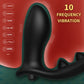 2 In 1 Vibrator Penis Cock Ring Anal Butt Plug Male Prostate Massager Delay Ejaculation Cockring Sleeve Sex Toys for Men Adults