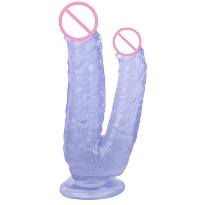 2-in-1 Liquid Silicone Double Head Dildo Realistic Dildo For Women Lesbian Dildo Powerful Masturbate Realistic Penis For G-spot