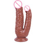 2-in-1 Liquid Silicone Double Head Dildo Realistic Dildo For Women Lesbian Dildo Powerful Masturbate Realistic Penis For G-spot