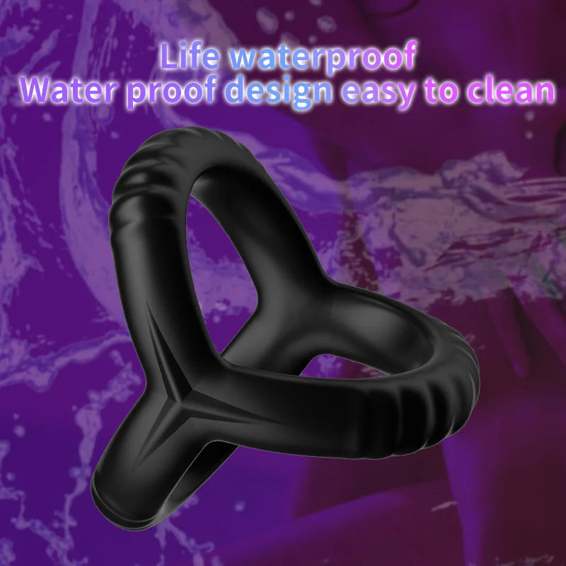 2022 NEW Night Penis Ring Reusable Silicone Semen Cock Ring Penis Enlargement Delayed Ejaculation Sex Toys for Men