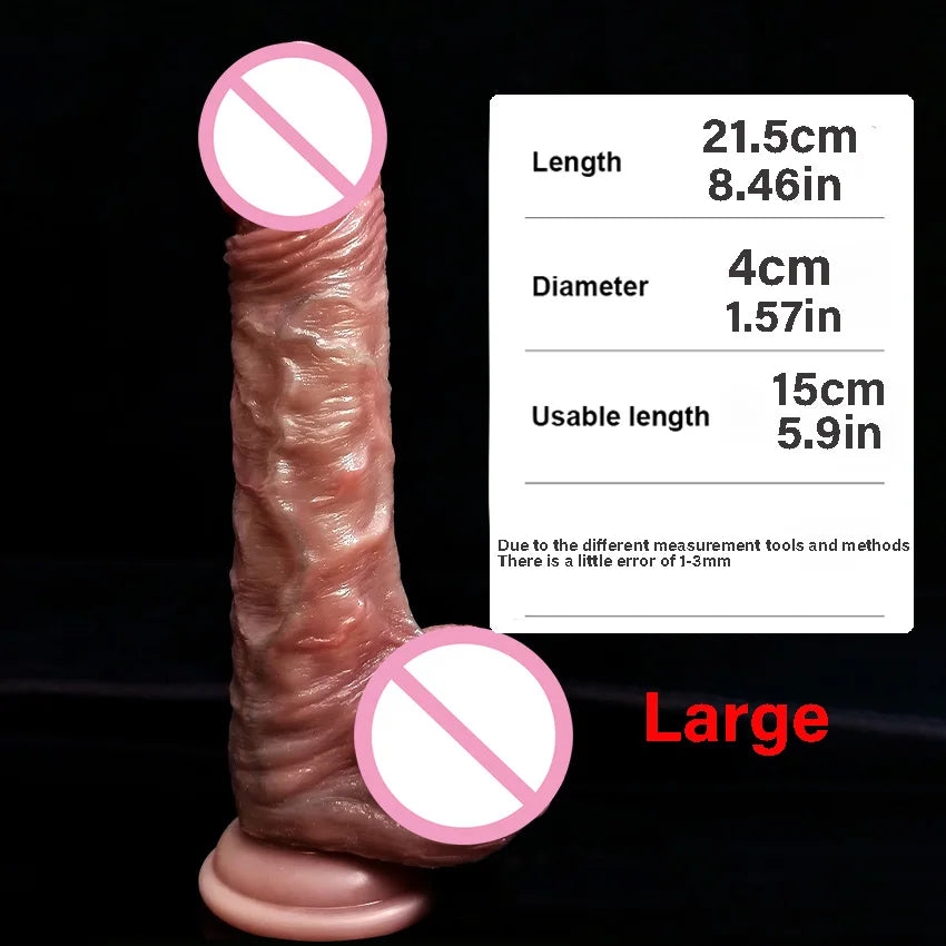 2022 New Soft Realistic Dildo For Men Women Mastubration Silicone Thick And Large Penis Anal Adult Sex Toys Erotic Sex Products