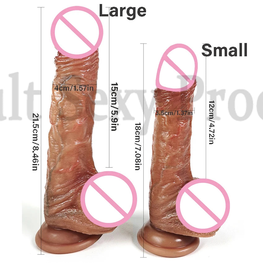 2022 New Soft Realistic Dildo For Men Women Mastubration Silicone Thick And Large Penis Anal Adult Sex Toys Erotic Sex Products