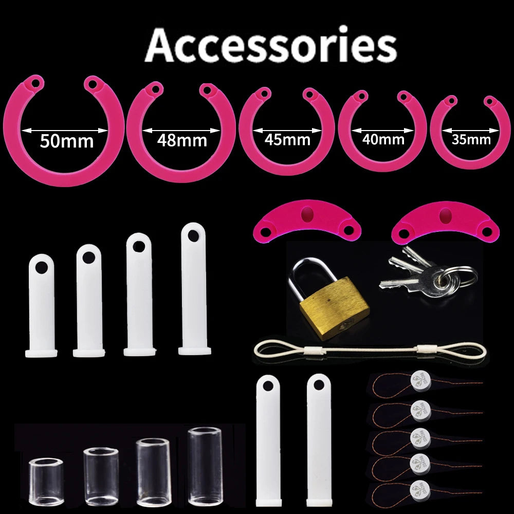 2023 NEW Soft Silicone Male Chastity Device Cock Cage 정조대Sex Toys With 5 Penis Ring 콕링 Prevent Breaking Free Cock Cages Sex Shop