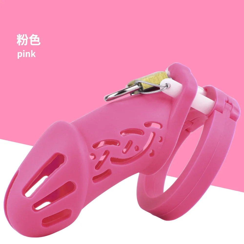 2023 NEW Soft Silicone Male Chastity Device Cock Cage 정조대Sex Toys With –  GXLOCK Store