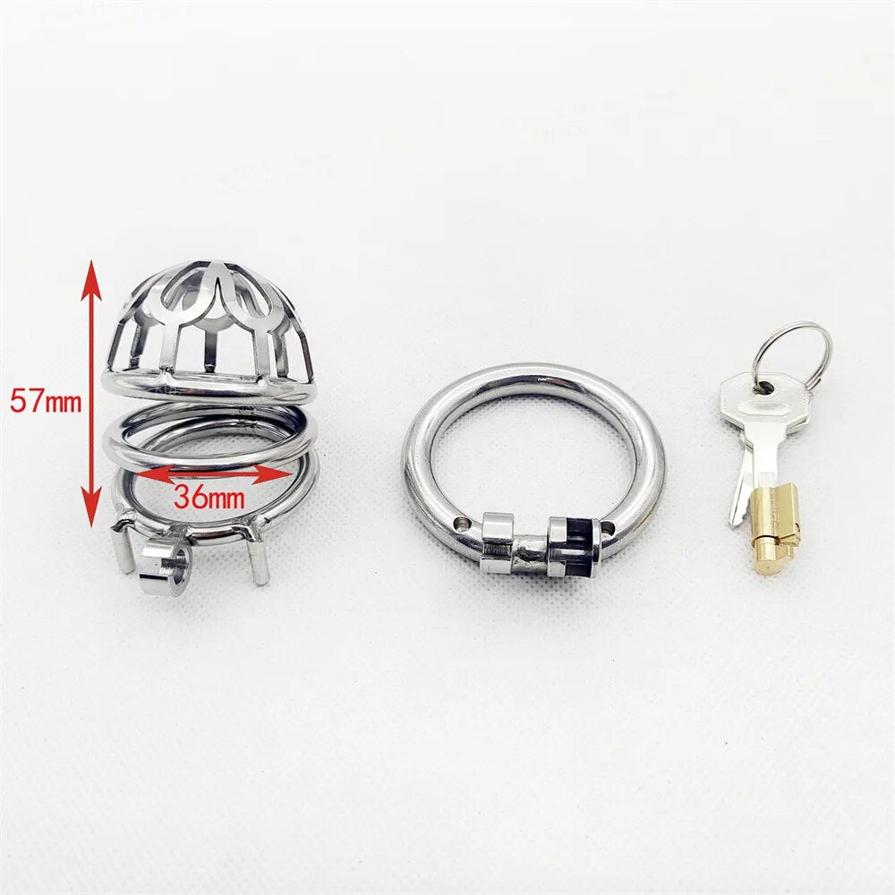 304 Stainless Steel Male Chastity Devices Super Small