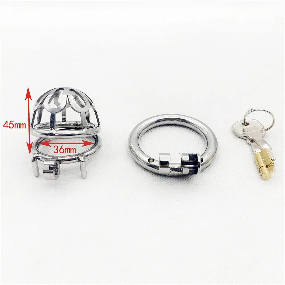 304 Stainless Steel Male Chastity Devices Super Small