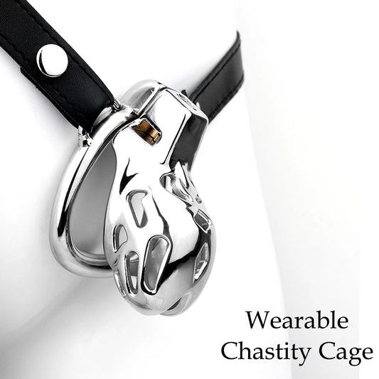 2023 New Male Chastity Device Cage 콕링 Sissy Cock Cage With Wearable Penis Ring,Slave Sex Toys For Men Gay Restraint Holder BDSM