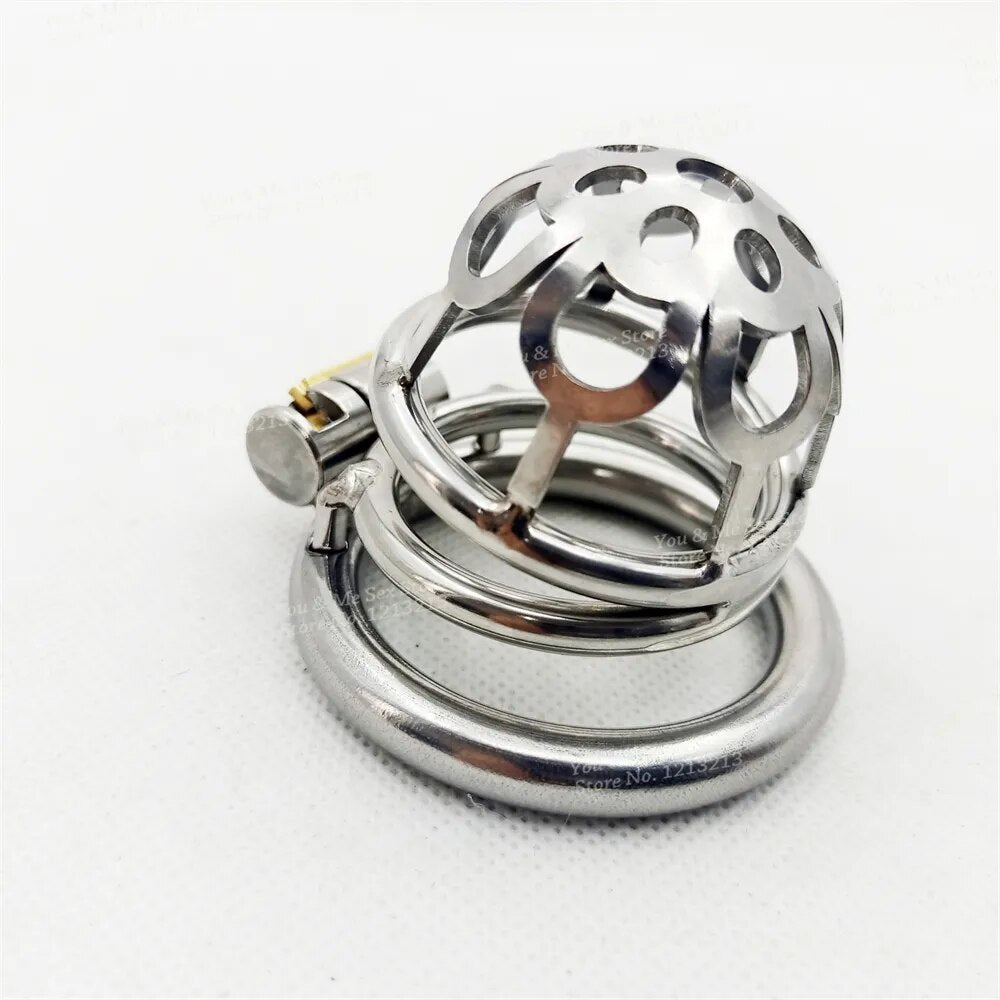 S/M/L/XL Metal Penis Lock Chastity Device