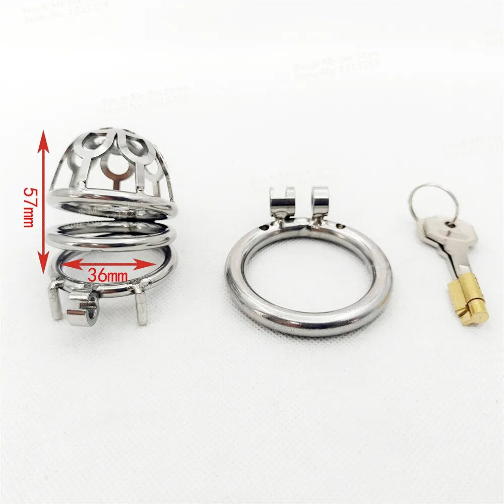 S/M/L/XL Metal Penis Lock Chastity Device