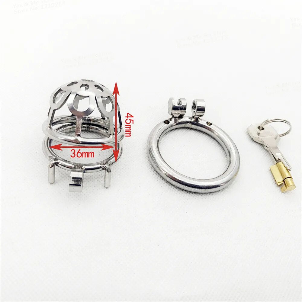 S/M/L/XL Metal Penis Lock Chastity Device