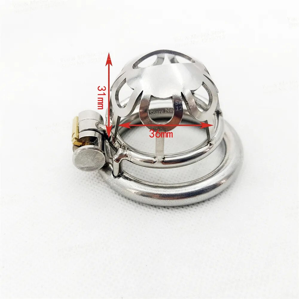 Stainless Steel Male Chastity Device with Urination Hole