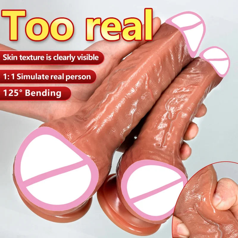 2023New Realistic Dildo Soft Silicone Material Huge Big Penis With Suction Cup Anal Plug Sex Toys for Woman Female Masturbation