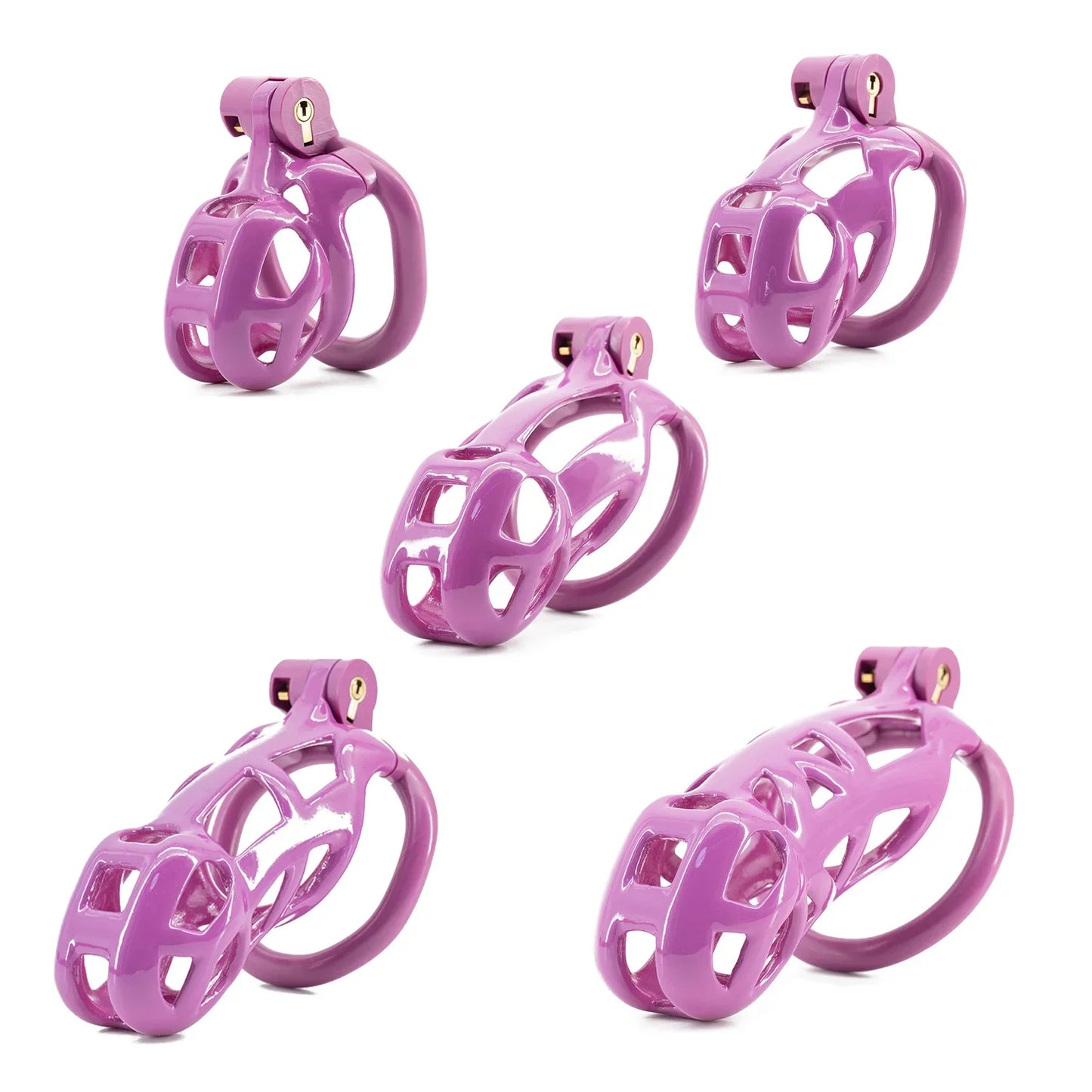 2024 High Quality Cobra Male Chastity Cage With 4 Size Flat Penis Rings Discreet Sissy Femboy Cock Cage Devices Men Adult Goods