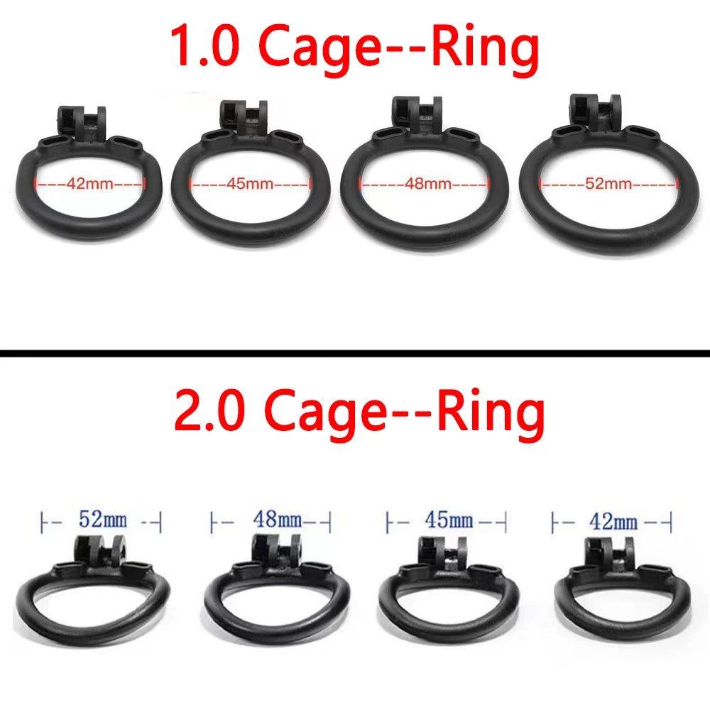 2024 High Quality Cobra Male Chastity Cage With 4 Sizes Penis Rings 정조대 Discreet Sissy Femboy Cock Cage Devices Men Adult Goods