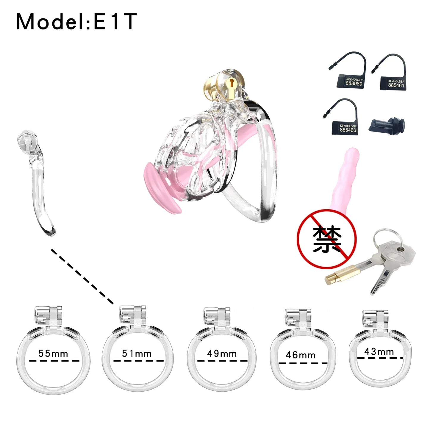 2024 High Quality Cobra Male Chastity Cage With 5 Sizes Arc Penis Rings Discreet Sissy Femboy Cock Cage Devices Men Adult Goods