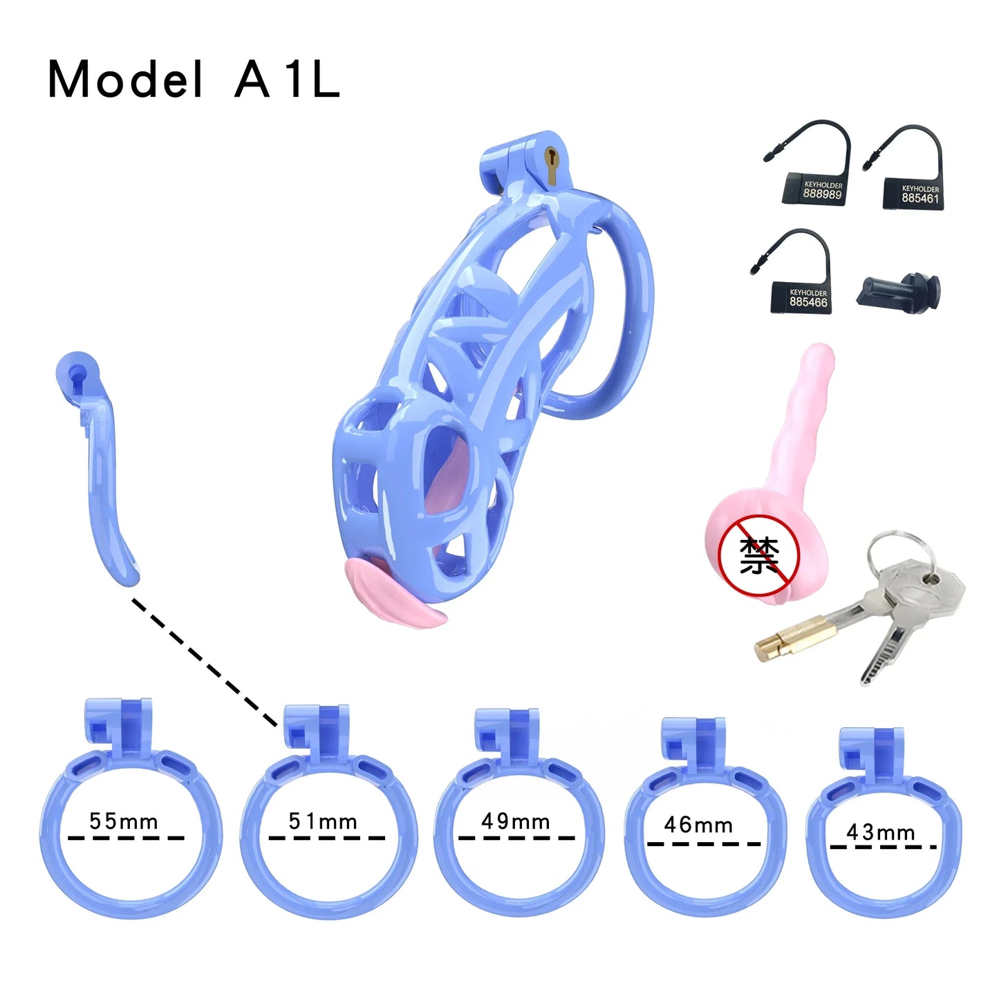 2024 High Quality Cobra Male Chastity Cage With 5 Sizes Arc Penis Rings Discreet Sissy Femboy Cock Cage Devices Men Adult Goods