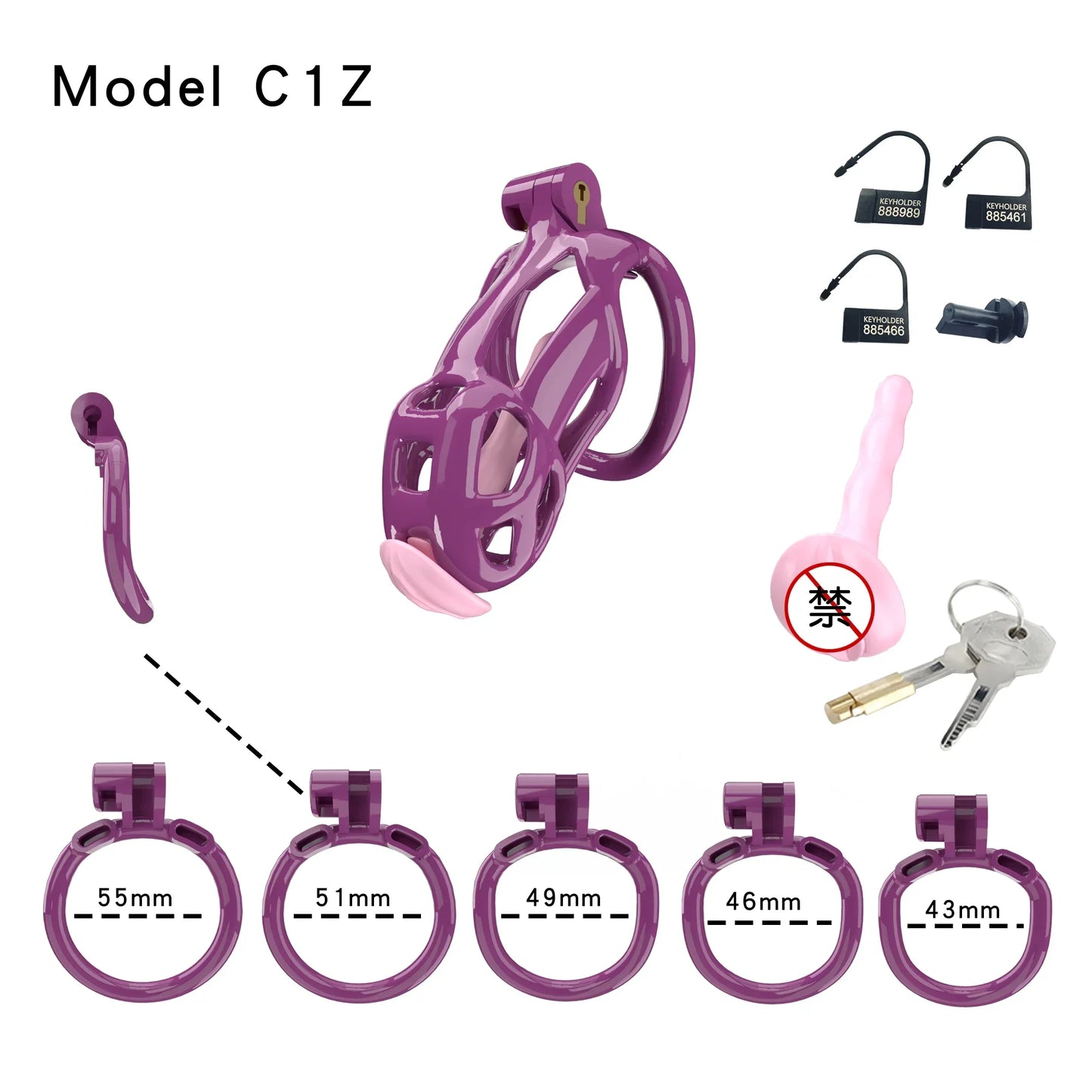 2024 High Quality Cobra Male Chastity Cage With 5 Sizes Arc Penis Rings Discreet Sissy Femboy Cock Cage Devices Men Adult Goods