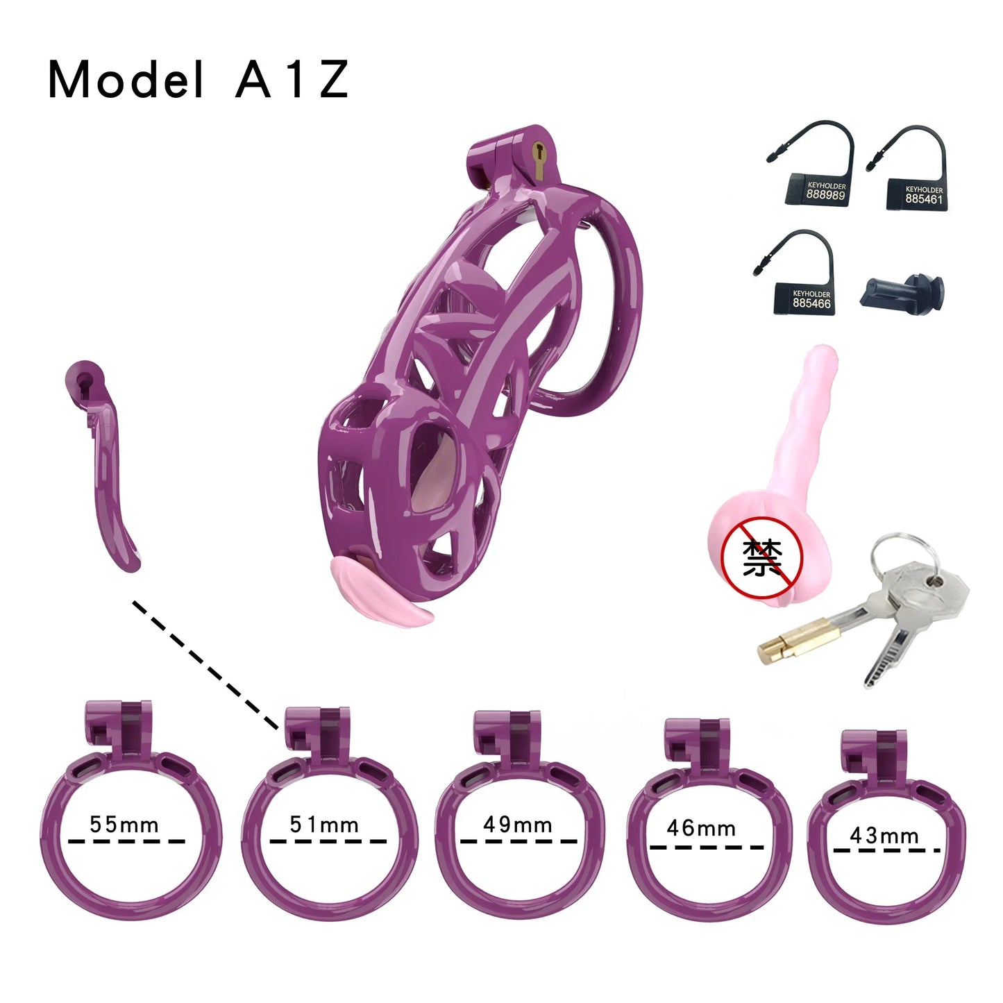 2024 High Quality Cobra Male Chastity Cage With 5 Sizes Arc Penis Rings Discreet Sissy Femboy Cock Cage Devices Men Adult Goods