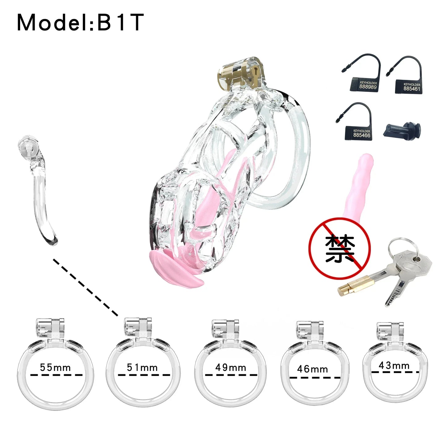 2024 High Quality Cobra Male Chastity Cage With 5 Sizes Arc Penis Rings Discreet Sissy Femboy Cock Cage Devices Men Adult Goods