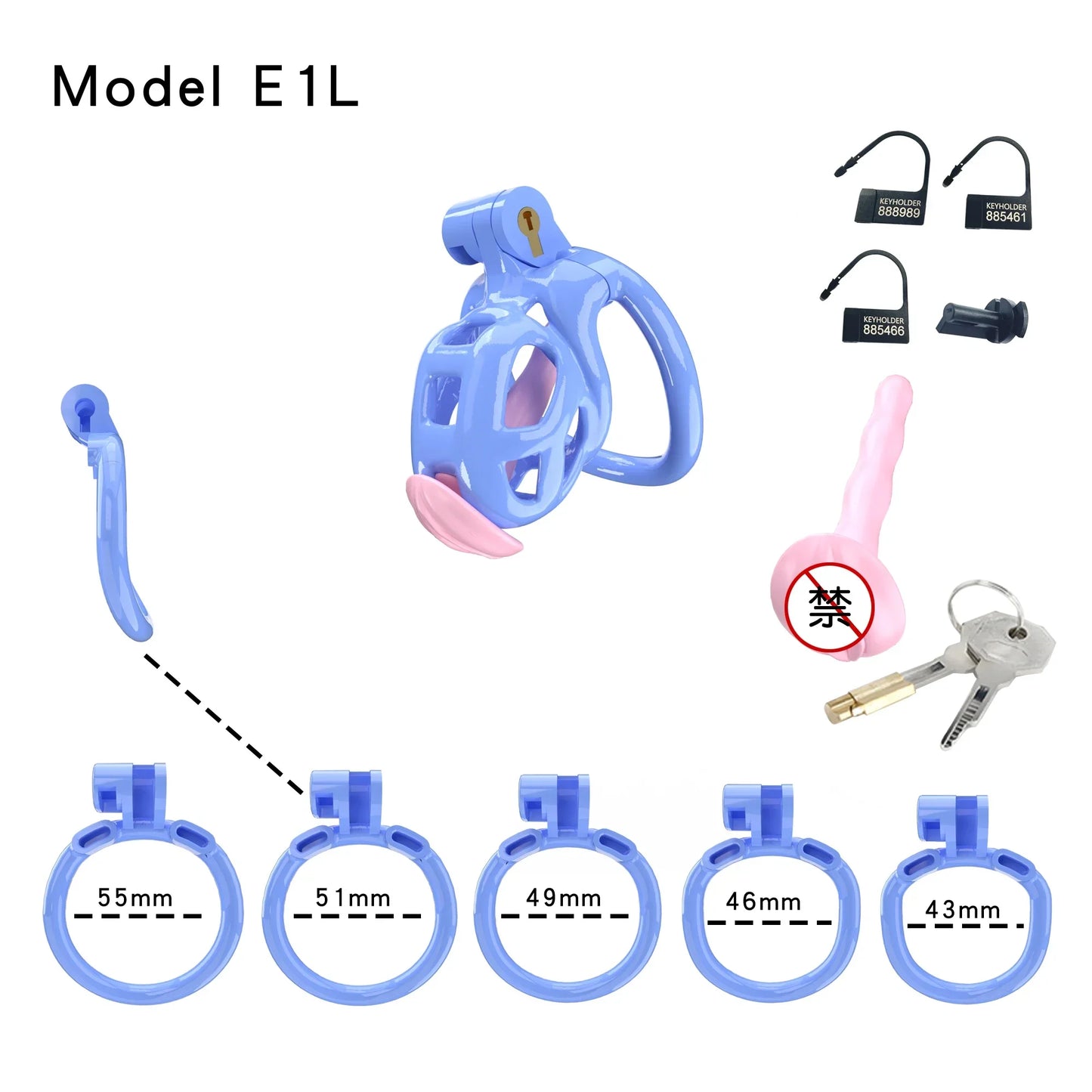 2024 High Quality Cobra Male Chastity Cage With 5 Sizes Arc Penis Rings Discreet Sissy Femboy Cock Cage Devices Men Adult Goods