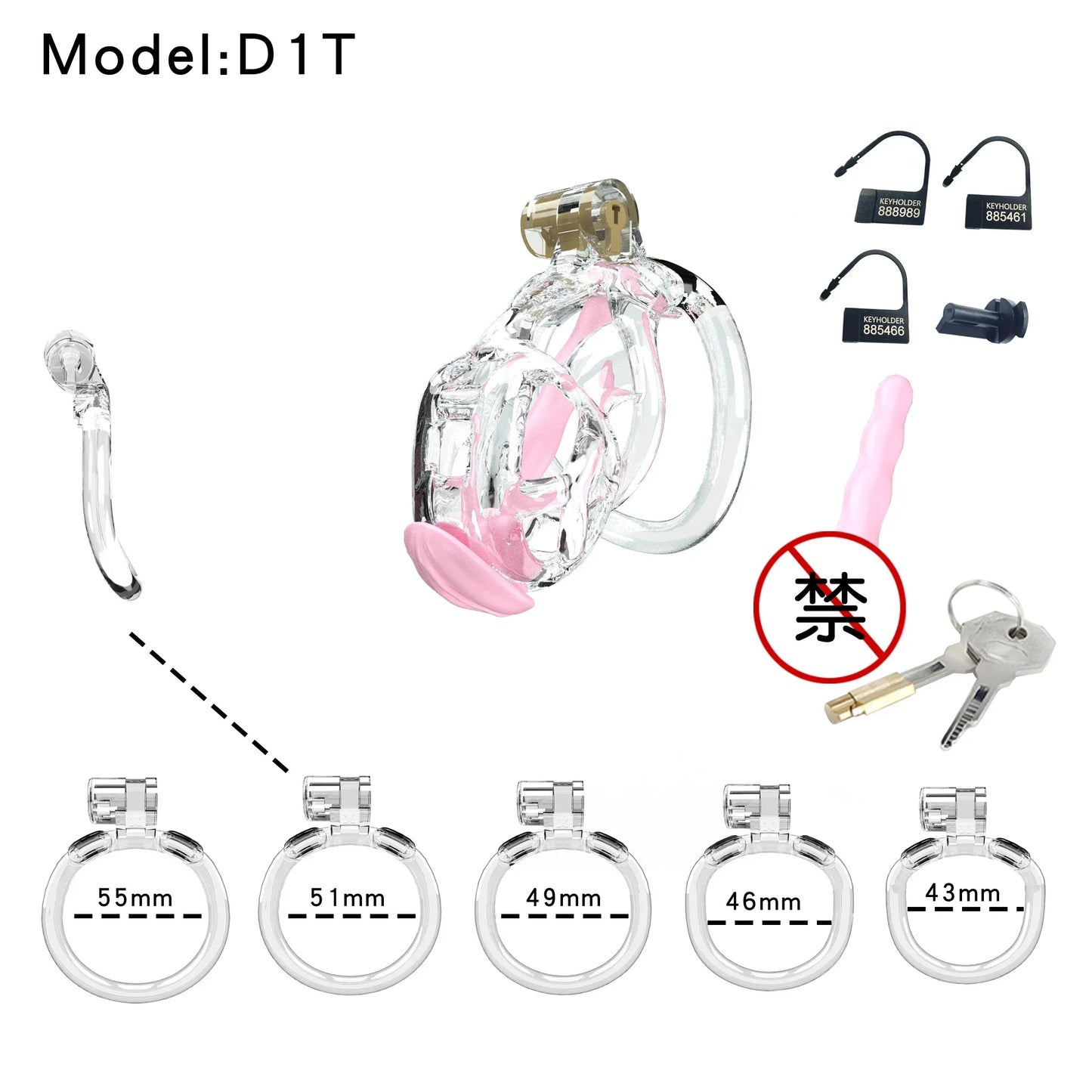 2024 High Quality Cobra Male Chastity Cage With 5 Sizes Arc Penis Rings Discreet Sissy Femboy Cock Cage Devices Men Adult Goods