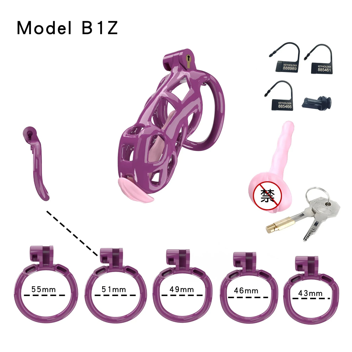 2024 High Quality Cobra Male Chastity Cage With 5 Sizes Arc Penis Rings Discreet Sissy Femboy Cock Cage Devices Men Adult Goods