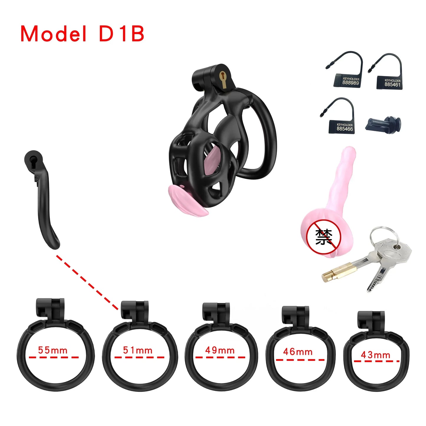 2024 High Quality Cobra Male Chastity Cage With 5 Sizes Arc Penis Rings Discreet Sissy Femboy Cock Cage Devices Men Adult Goods