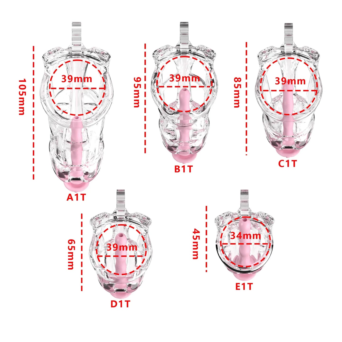 2024 High Quality Cobra Male Chastity Cage With 5 Sizes Arc Penis Rings Discreet Sissy Femboy Cock Cage Devices Men Adult Goods