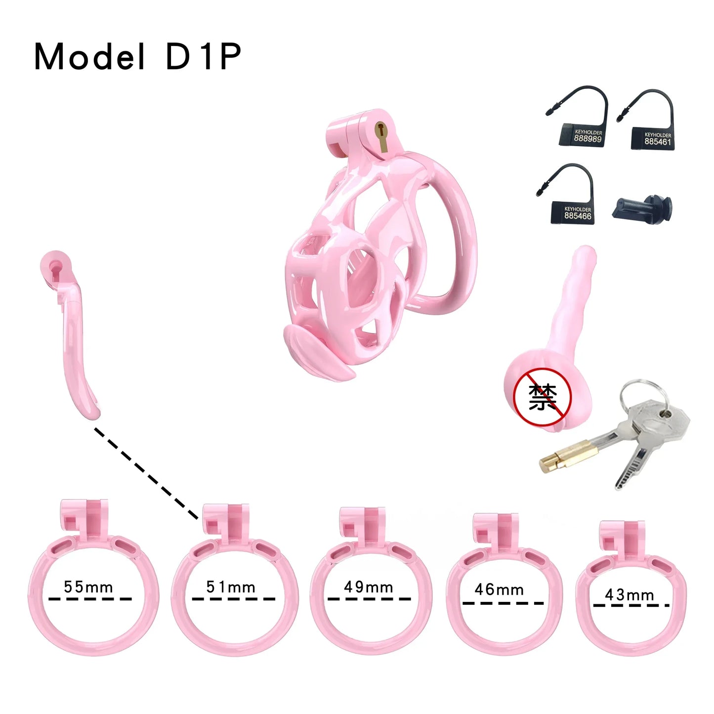 2024 High Quality Cobra Male Chastity Cage With 5 Sizes Arc Penis Rings Discreet Sissy Femboy Cock Cage Devices Men Adult Goods