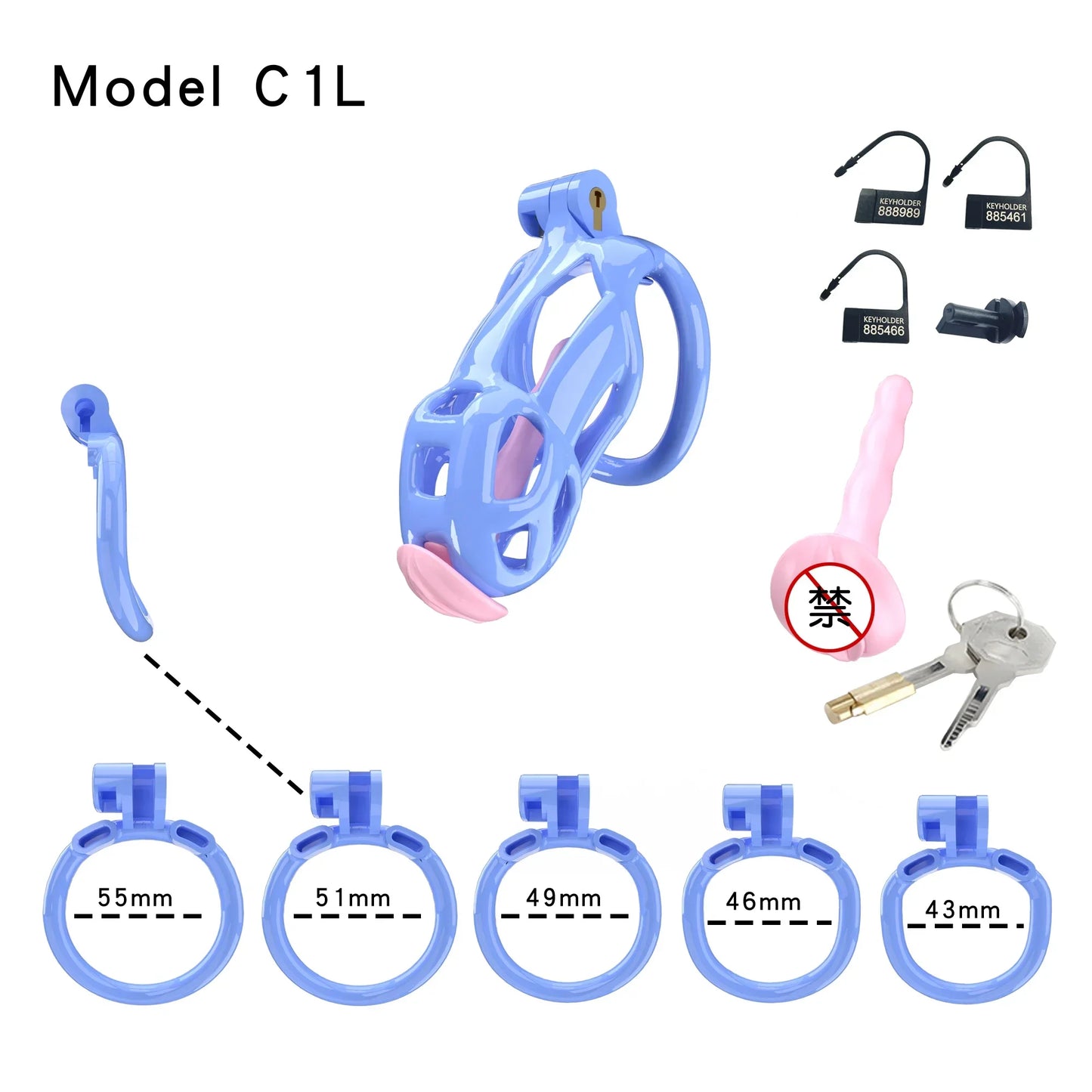 2024 High Quality Cobra Male Chastity Cage With 5 Sizes Arc Penis Rings Discreet Sissy Femboy Cock Cage Devices Men Adult Goods