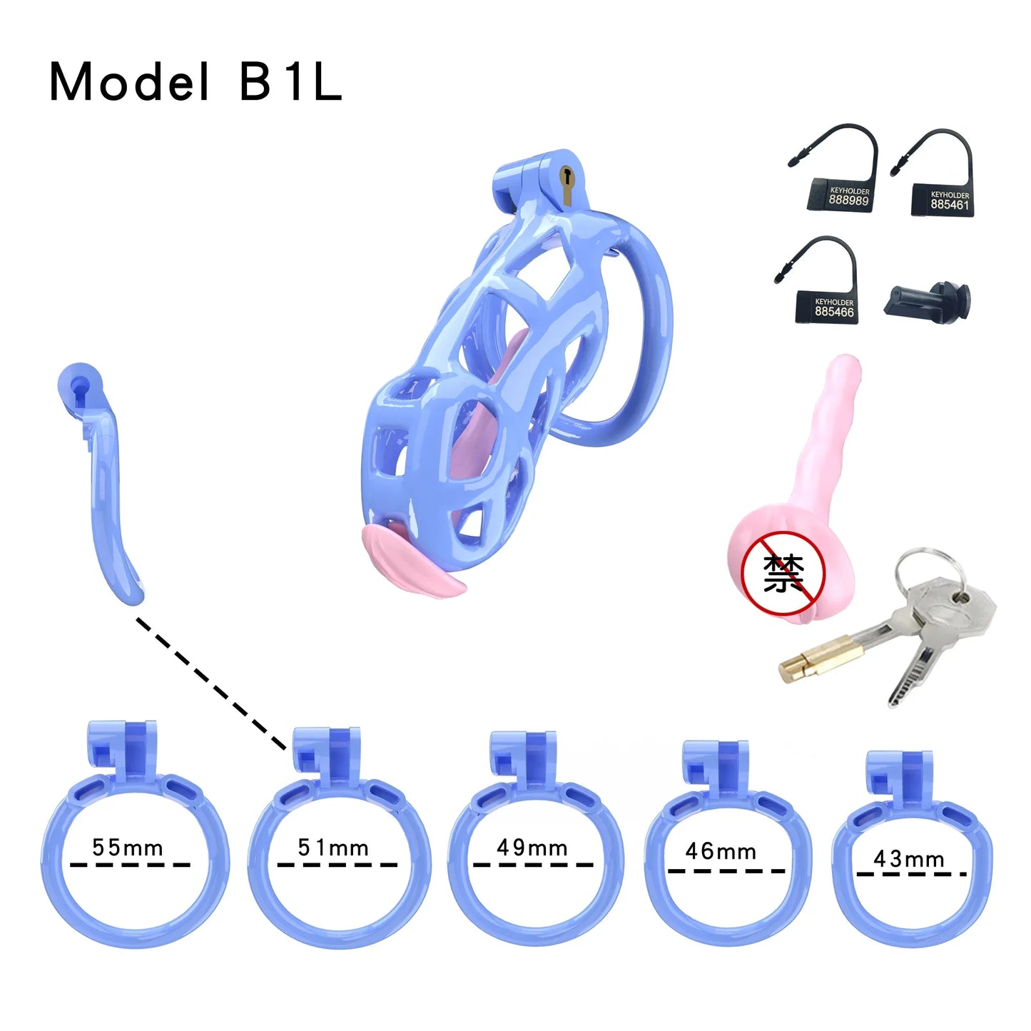 2024 High Quality Cobra Male Chastity Cage With 5 Sizes Arc Penis Rings Discreet Sissy Femboy Cock Cage Devices Men Adult Goods