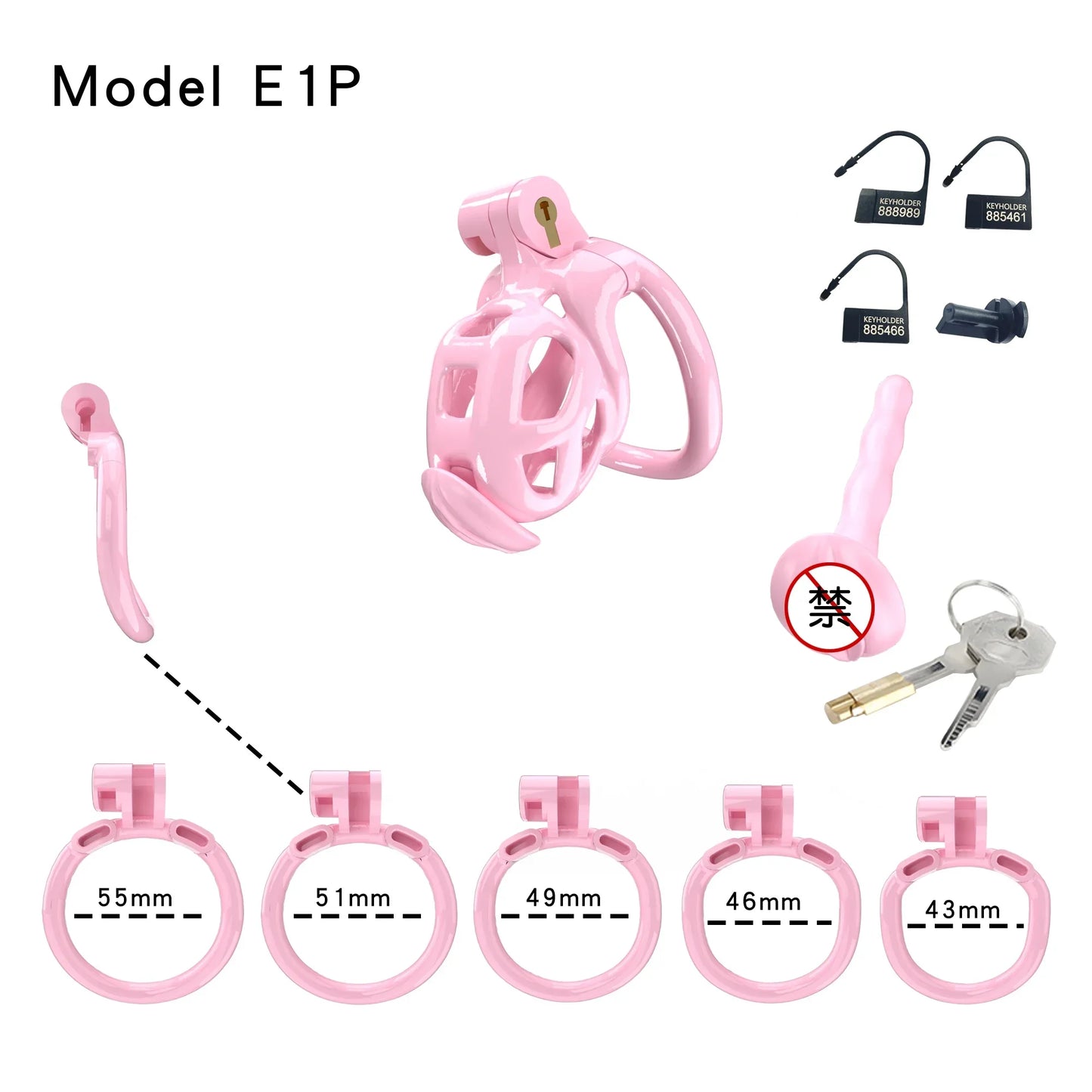 2024 High Quality Cobra Male Chastity Cage With 5 Sizes Arc Penis Rings Discreet Sissy Femboy Cock Cage Devices Men Adult Goods