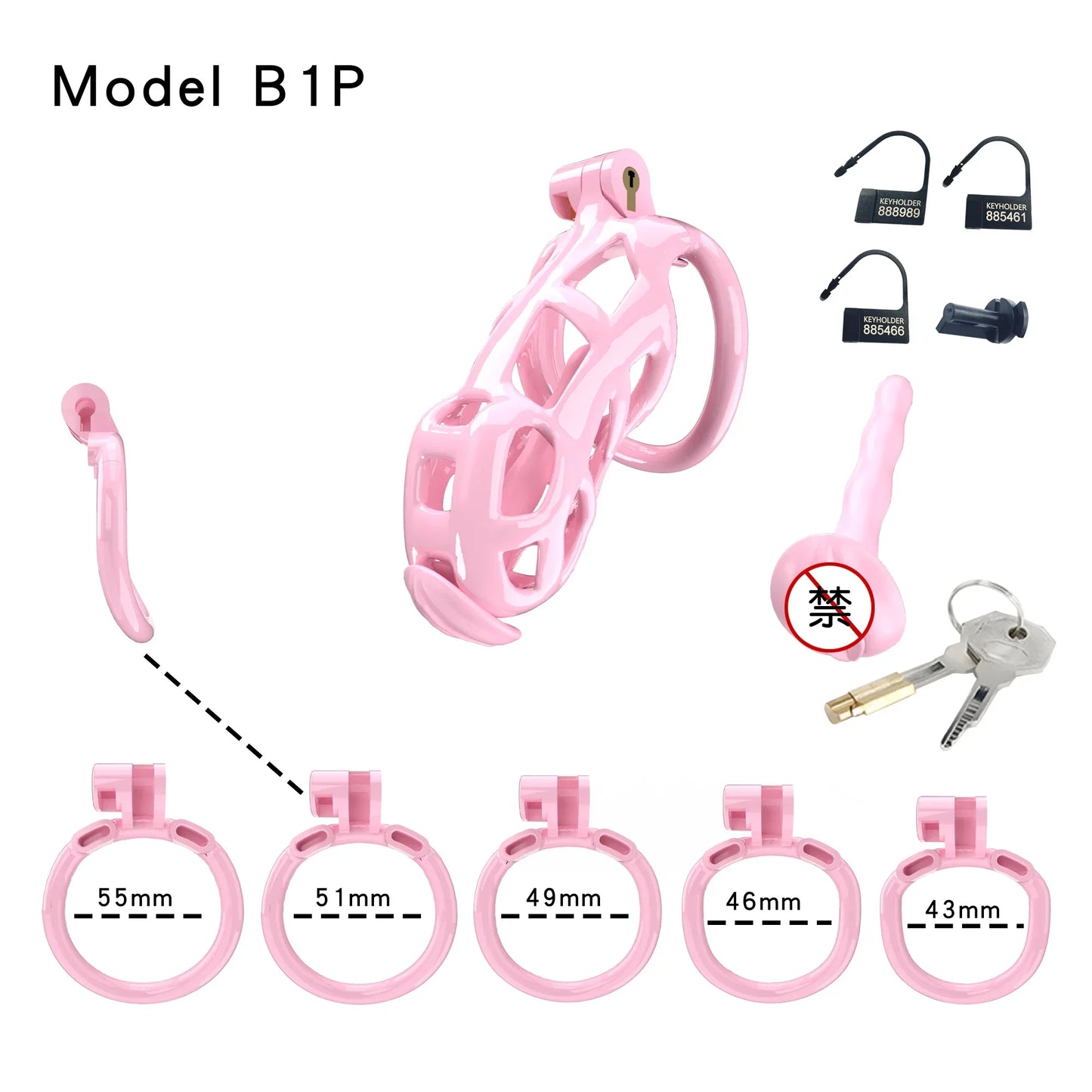 2024 High Quality Cobra Male Chastity Cage With 5 Sizes Arc Penis Rings Discreet Sissy Femboy Cock Cage Devices Men Adult Goods