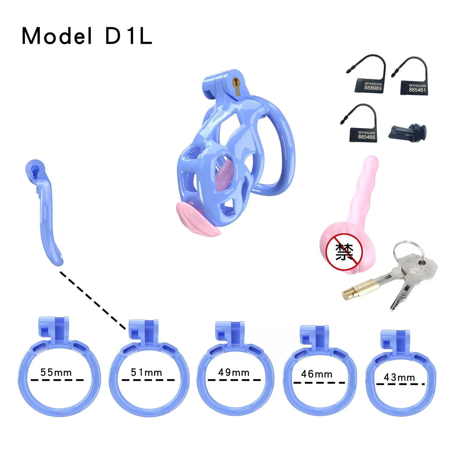 2024 High Quality Cobra Male Chastity Cage With 5 Sizes Arc Penis Rings Discreet Sissy Femboy Cock Cage Devices Men Adult Goods