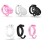 2024 High Quality Pink Male Chastity Cage With 4 Size Arc Penis Rings Discreet Sissy Femboy Cock Cage Devices Men Adult Goods