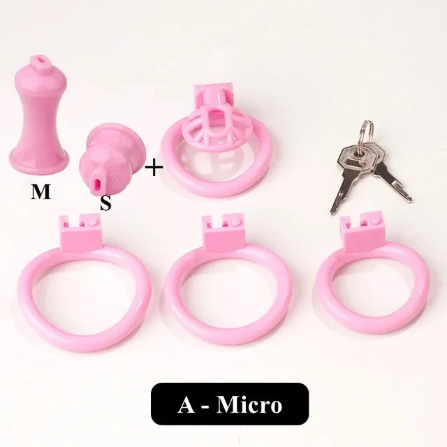 2024 New Negative/Micro Cock Cage Penis Lock With S/M Urethral Plug Penis Ring Chastity Device BDSM Sex Toys Bondage For Sissy