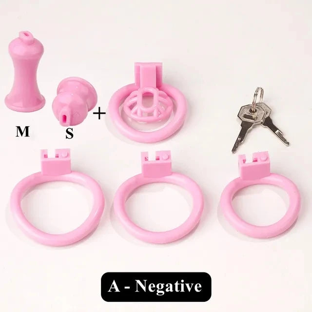 2024 New Negative/Micro Cock Cage Penis Lock With S/M Urethral Plug Penis Ring Chastity Device BDSM Sex Toys Bondage For Sissy